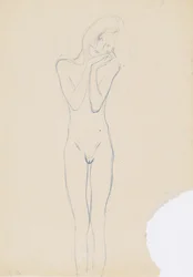 Mädchenakt von vorne